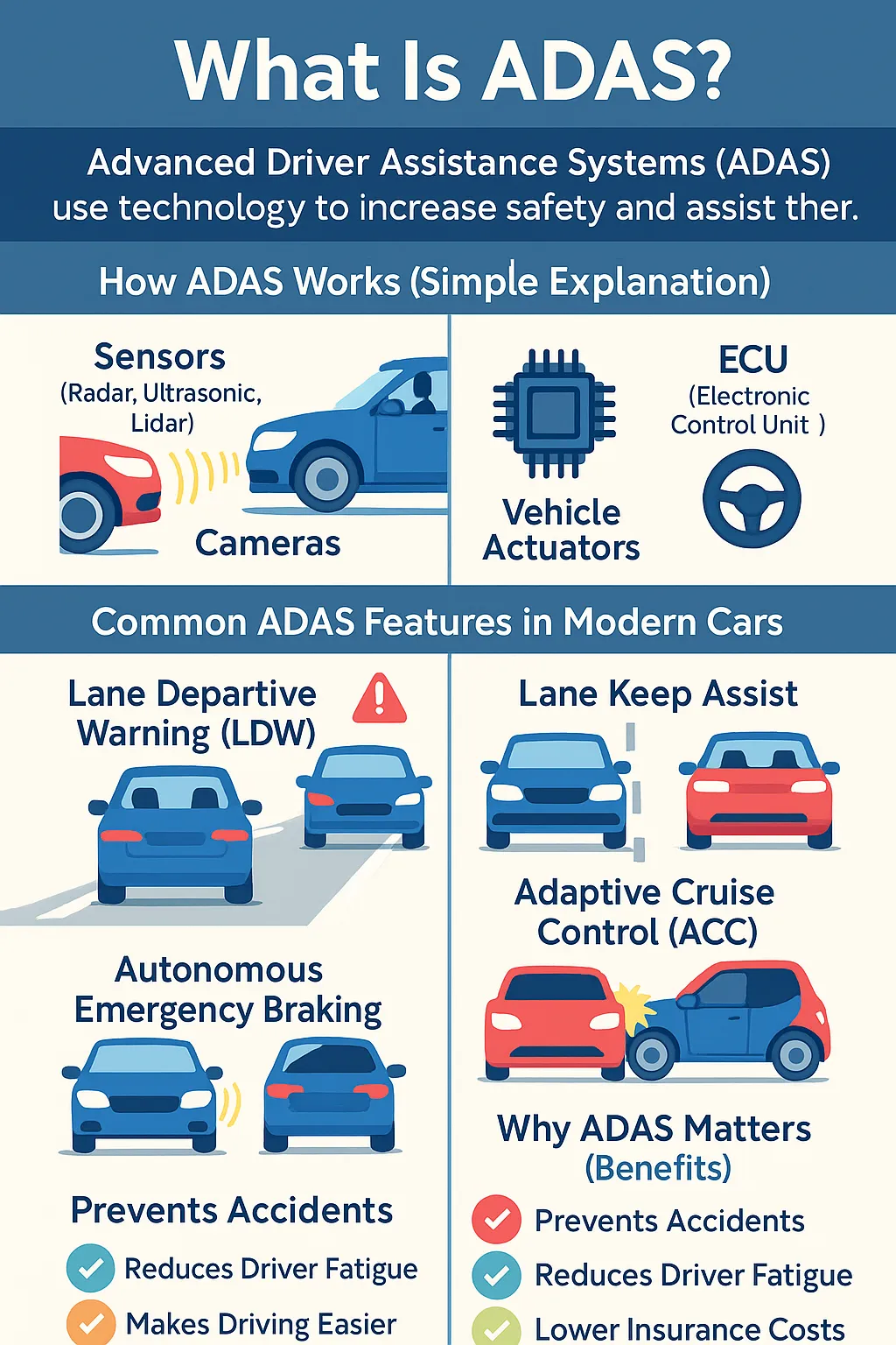 What is ADAS (Advanced Driver Assistance Systems)? How It Works & Why It Matters
